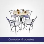 Comedor 4 puestos - Redondo 4 Puestos